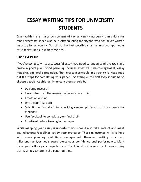 How to Write an Essay to Apply University